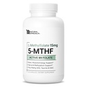L-Methylfolat 15mg plus Methyl B12, D3, Taurine & NAC | MTHFR-Friendly Folate (High Potency) | Bioaktiva former av vitamin B9 & B12 | Tillägg för humör, metylering och kognition | 60 kapslar