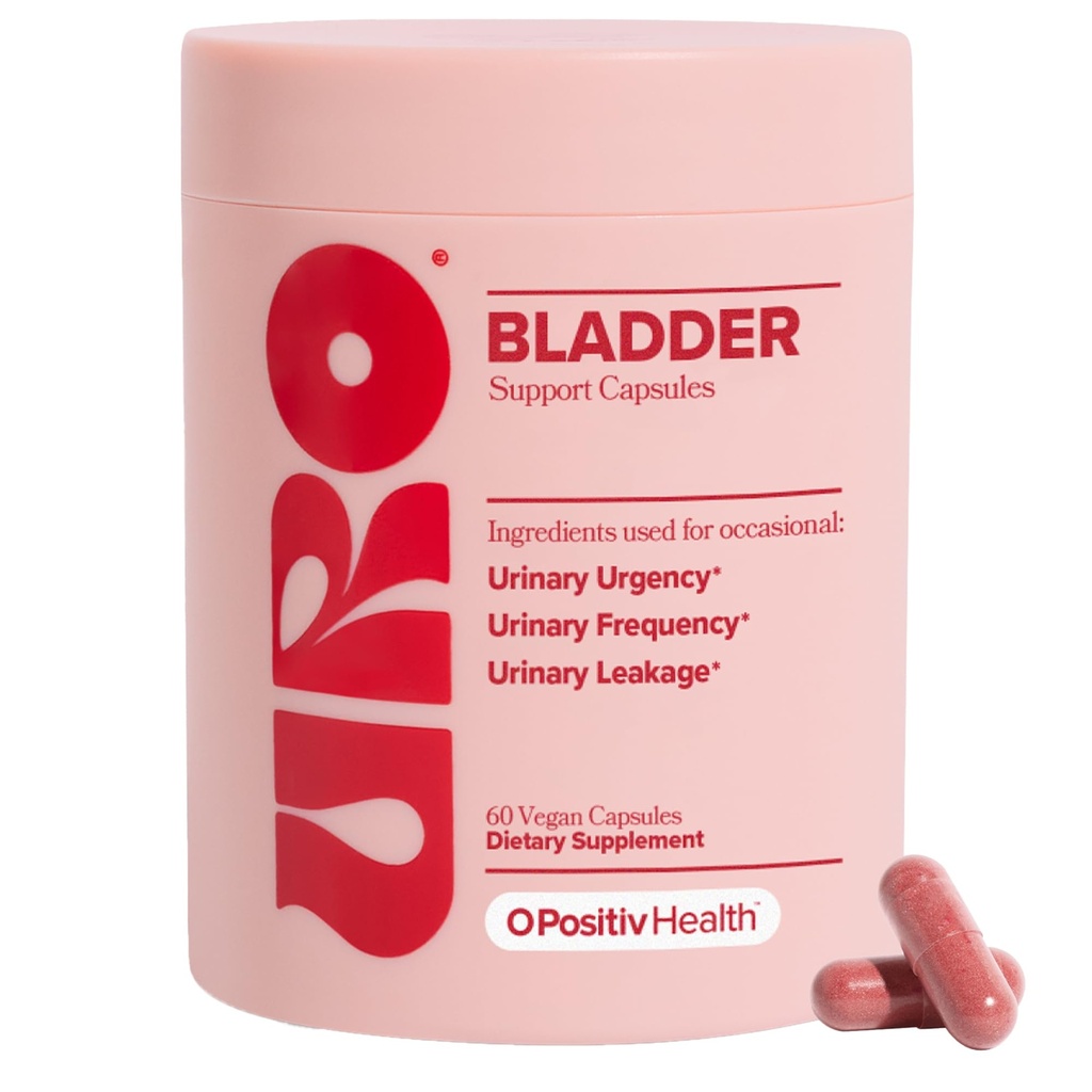 O Positiv URO Bladder Control Supplement för Urinary Urgency, Urinary Frequency, Urinary Leakage med Pumpkin Seed Extract, Soy Germ Extract, Saw Palmetto, 30 Servings (Pack of 1)