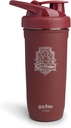 Smartshake Reforce Stainless Steel Harry Potter Gryffindor Shaker Bottle (900 ML /30oz) | Light Weight Resistance Sports Shaker Bottle med en mjuk lock | Läcktät, BPA Free & DEHP Free