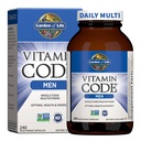 Garden of Life Vitamin Code Whole Food Multivitamin för män - 240 kapslar, vitaminer för män, frukt Veggie Blend och probiotika för energi, hjärta, prostata hälsa, vegetariska mäns multivitaminer