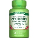Naturens Sanning Cranberry Concentrate Pills 30.000mg | Plus Vitamin C | Triple Strength Support Capsules | Non-GMO & Gluten Free Supplement