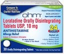 Ohm Loratadine 10 mg allergimedicin - Non Drowsy All Day Allergy Relief, 24 timmars antihistamin, oralt sönder tabletter, effektiv lättnad, för ålder 6 och upp - 30 greve