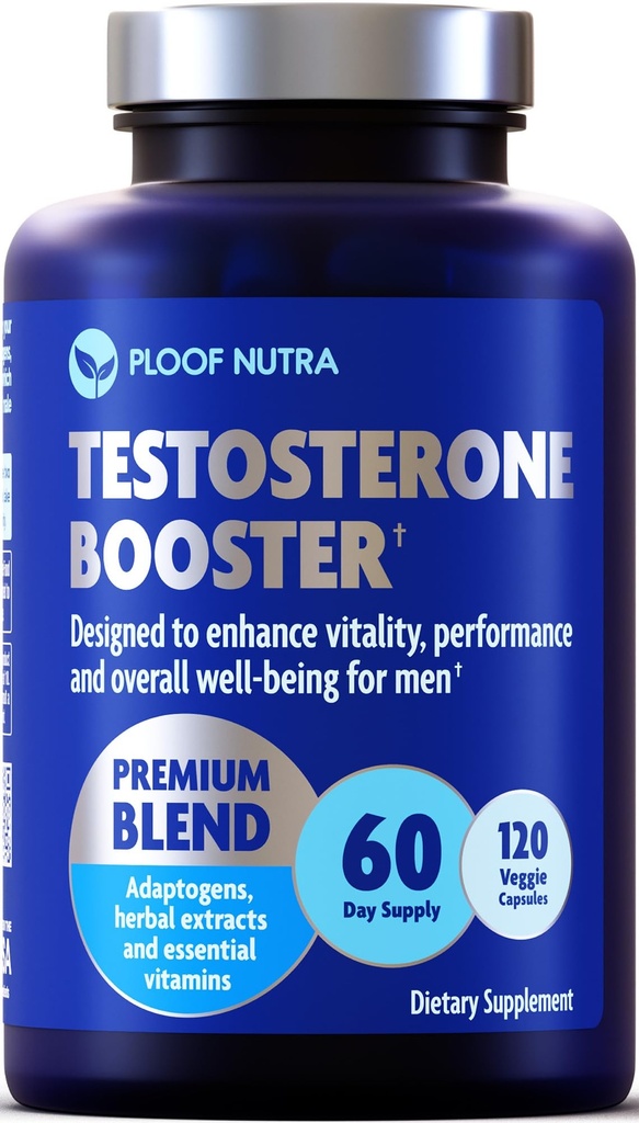 Testosteron Booster Supplement för män - Manligt förbättrande Test Boost - Ashwagandha, Tongkat Ali, Rhodiola, Tribulus, vitamin D3, B6, B12 - Träning, muskelbyggare, styrka, energi, prestanda - 120ct