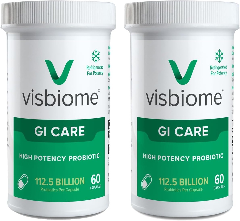 Visbiome® GI Care - High Potency Probiotic - 112.5 miljarder CFU Live Probiotics, Original De Simone Formulation, Made in USA, 120 kapslar.
