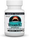 Källa Naturals Vitamin K2 Fördel, för ben och hjärthälsa *, 2200 mcg - 60 tabletter