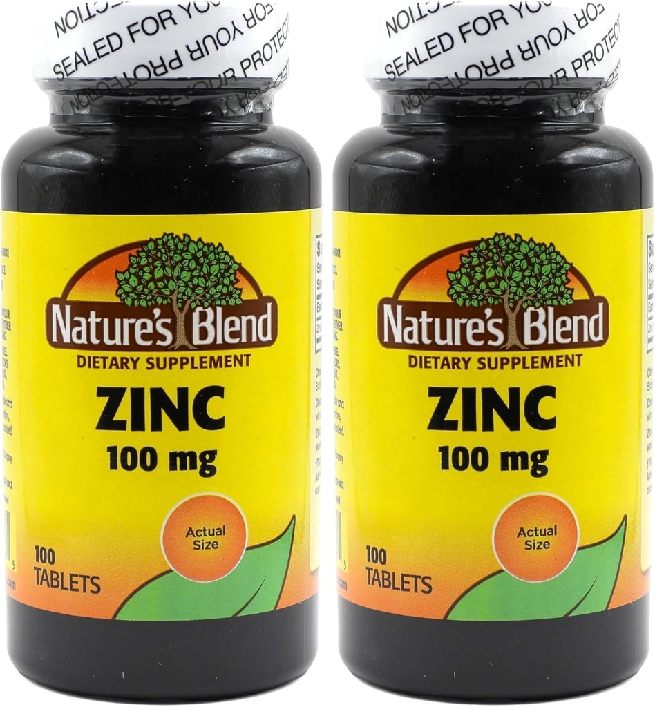 Naturens Blend Zink Glukonat 100 mg, 100 tabletter (Pack of 2)