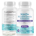 NAD+ Tillägg Alternativ - Liposomal Nicotinamide Riboside - Resveratrol & Quercetin - Hög Purity NAD Supplements för anti-aging, fokus, energi 120 kapslar