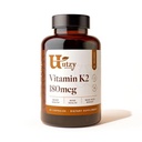 Utzy Naturals Vitamin K2 | 180 mcg av MenaQ7® Form av K2 | Made in USA | 60 kapslar