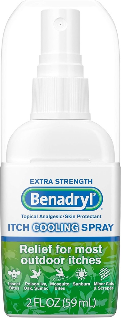 Benadryl Itch Relief Spray för extra styrka, 2 Count