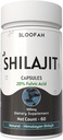 Shilajit Capsules 500mg | 20% Extract Powder | Purified Asphaltum Supplement High-Potency Concentrated Extract | Non-GMO, Gluten-Free | Premium kvalitet (60 greve av 1)