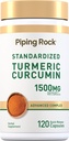 Piping Rock Turmeric Curcumin Complex 1500mg | 120 kapslar | med Black Pepper Extract och Tart Cherry | Avancerad Formel Supplement | Non-GMO, Gluten Free