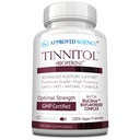 Godkänd vetenskap Tinnitol - Tinnitus Support Supplement - Ease Ringing i öronen - öka inre öronhälsan - 60 kapslar - tillverkade i USA