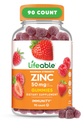 Livliga Zink Gummies | 50mg | Great Tasting Natural Flavor Zinc Vitamins | Gluten Free, Vegetarian, GMO-Free Zink Chewable | för Immune Support | 90 Gummies