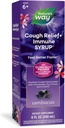 Nature’s Way Sambucus Cough Relief +(1) Immune Syrup*, Feel Better Faster(1), Clinically Proven South African Geranium, with Elderberry Extract, Vitamin C & Zinc, 8 Oz (Packaging May Vary)