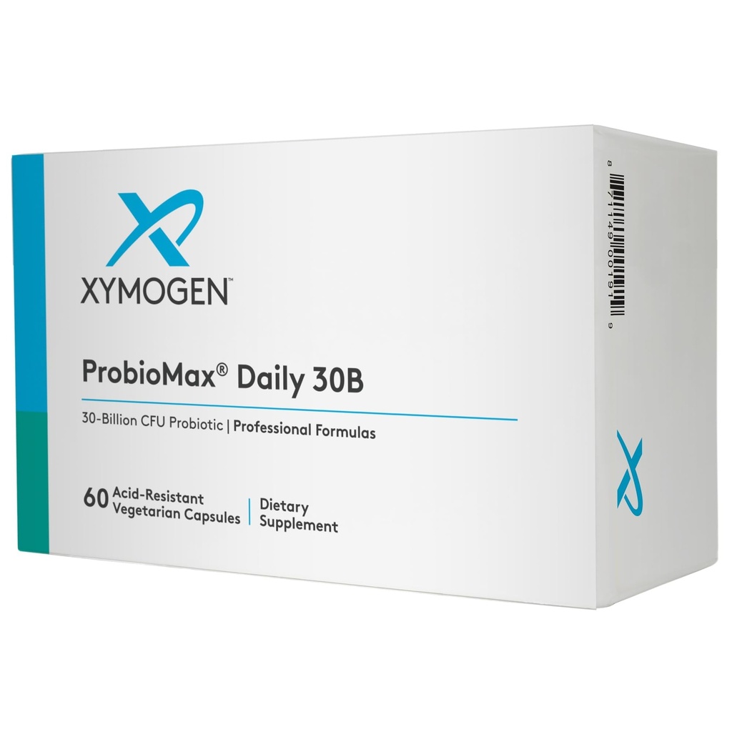XYMOGEN ProbioMax Daily 30B - Vegetarian, Dairy & Gluten Free Probiotics for Digestive Health - Kvinnors & Mäns Probiotiska näringstillskott - Tidigare ProbioMax Daily DF (60 kapslar)