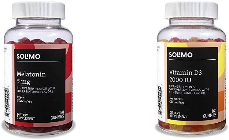 Grundläggande melatonin och vitamin D3 Gummies Bundle (2 Packs)