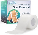Boysea Silicone Scar Sheets (1,6 "x 120") Clear Silicone Scar Tape - Scars Removal Treatment - Återanvändbara Scar Strips för Keloid, C-Section, Bränn, Kirurgiska Scars