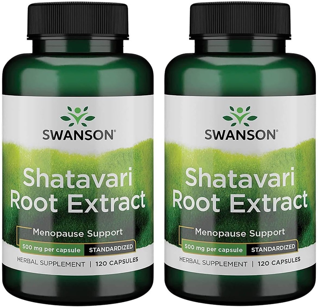 Swanson Shatavari Ayurvedic Female Rejuvenator 500 Milligram 120 kapslar (2 Pack)