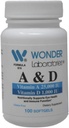 Wonder Laboratories Vitamin en 25 000 IE från Cod Liver Fish Oil + Vitamin D3 1000 IU
