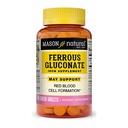 Mason Natural Ferrous Gluconate - Stöder Red Blood Cell Formation, Gentle på magsäckstillskott, 100 tabletter