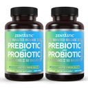 Zentastic Probiotics & Prebiotics Supplement - 50 miljarder CFU - för Män & kvinnors immun & Digestive Health - 16 Stammar - Shelf Stable - 120 försenad frisättning Veggie Capsules