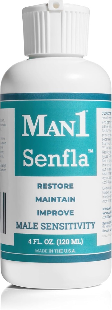 Man1 Senfla: Återställ Penile Sensation. Formulerad för män som har upplevt minskad känslighet. Förbättra och underhålla intim känsla och ta tillbaka gnistan i ditt liv