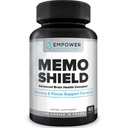 MemoShield Brain Health Supplement - Avancerad minnesstöd med Lion's Mane, Bacopa Monnieri och Ginkgo Biloba - Kognitiv funktion och hjärnhälsoformel - 60 kapslar