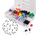 Molecular Model Kit, 444 Pcs Organic Molecular Chemistry Set, Atom Element Model Kit för lektioner i kemi, molekylära strukturer byggsats, Ochem Science Gift för lärare och studenter