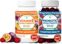 Lunakai Vitamin E och Probiotic Gummies Bundle - 3000 mcg Gummies för vuxna energistöd - med 5 miljarder CFU per servering för matsmältningshälsa - Non-GMO, All Natural