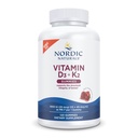 Nordic Naturals Vitamin D3 + K2 Gummies, Pomegranat - 120 Gummies - 1000 IE Vitamin D3 + 45 mcg K2- Stor smak - Benhälsa, främjar hälsosam muskelfunktion - Icke-GMO - 120 portioner