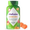 Vitafusion Power Zinc Gummy Vitaminer, Strawberry Tangerine smaksatt immunstöd (1), 90 greve