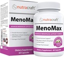 MenoMax # 1 Menopause Relief Supplement | Black Cohosh, Dong Quai, Vitex Agnus, Red Clover, Sage, Soy och Wild Yam | Naturligt stöd för Hot Flashes, Night Sweats, Dryness och Mood Swings | 60 kapslar