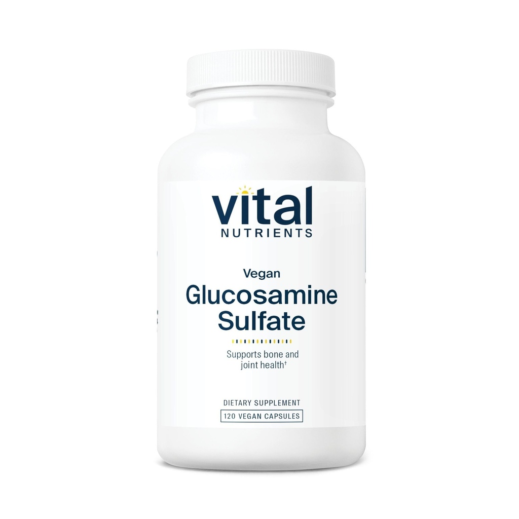 Vital Nutrients Vegan Glukosamin Sulfate 750mg | Hälsosam brosk, rörlighet och gemensamma stödtillägg | Gluten, Mjölk, Sojafri | Icke-GMO | 60 kapslar