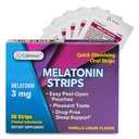 30 muntliga sömnremsor | Quick-Dissolving 3mg Melatonin Strip | Fungerar snabbare än Gummies | Avslappning Napping Supplements | Den ultimata sömnhjälpen för bättre vila och ögonhälsa