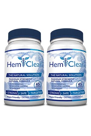 För Hemorrhoids - Vegan Formel för Hemorrhoid Relief & Vascular Health - Maximal Strength 2 flaska 90 kapslar