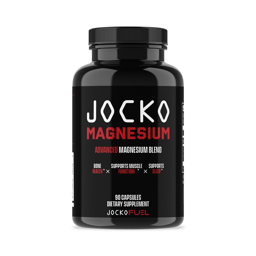 Jocko bränsle Magnesium Komplex Supplement - Magnesium Glycinate, Citrate och Taurate Capsules Dietary Supplement för Muscle Recovery & Relaxation, Heart, Nerve, Bone Support och Sleep 30-Day Supply