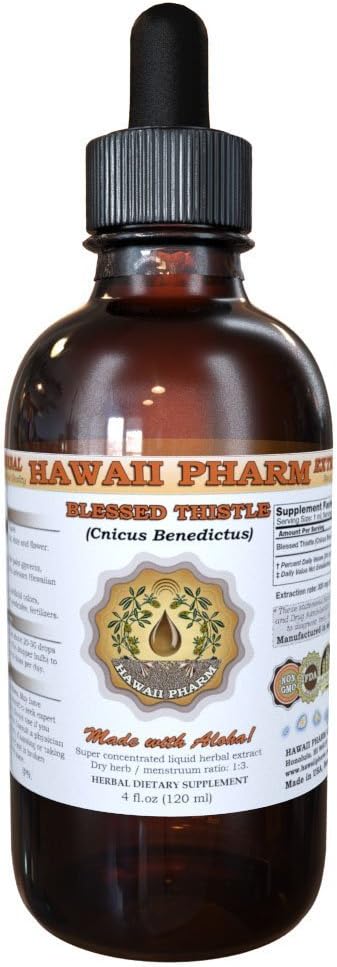 Välsignad Thistle Liquid Extract, Organic Blessed Thistle (Cnicus benedictus) Tinktur Supplement 4 oz
