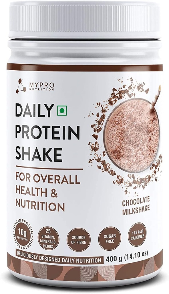 Daily Protein Shake 118 kcal Calories, 25 Vitamin -Serving -40- för Män & Kvinnor Chocolate Milk Shake Smak för 400Gm