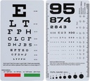 NOYOC 2 Pack Pocket Eye Chart, 2 i 1 Snellen & Rosenbaum Chart, 6.5x3.5 Inches, Handheld Double Sided Plastic Low Vision Card for Eye Exams (2 Pack 6 Feet)