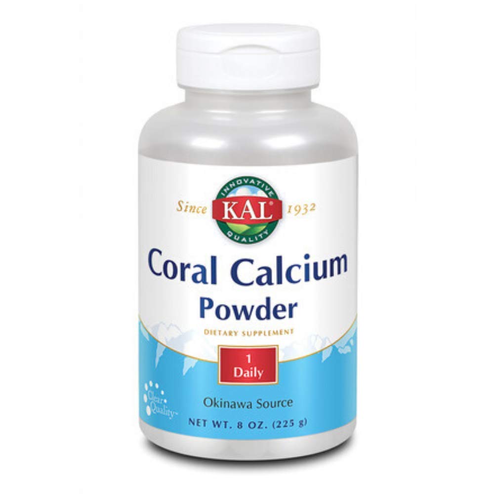KAL Coral Calcium Powder 1000 mg Tablets, Unflavored, 8 Ounce