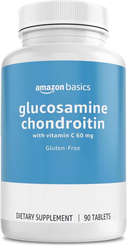 Grundläggande - Glukosamin Chondroitin, 1500 mg, med vitamin C 60 mg, 90 tabletter (2 per portion), Gluten Free