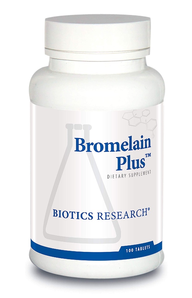 Biotics Research Bromelain Plus Lactose Free Dairy Free Digestive Support, stöder hälsosam och balanserad fysiologisk vägar, muskelavkoppling och komfort, Bromelain 2500 MCU g, Papain 100 tabletter