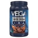 Vega Protein + Kreatin - 30g Plant-Based Protein, Chocolate, 13 portioner, 3g Kreatin, 5g BCAA, Vegan, Keto, Gluten Free, Dairy Free, Low Carb, för muskeltillväxt och reparation, Drink Mix, 23.4oz