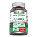 Fantastiska formler Melatonin 12 mg Per servering tabletter tillskott | Icke-GMO | Glutenfri | Made in USA (180 | Strawberry)