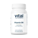 Vital Nutrients Vitamin B6 | Vegan Methylated B6 Vitaminer för Nervous System, Muscle, Bone Health * | Vitamin B6 för Menstrual Discomfort * | Gluten, Dairy, Soy Free | 100 kapslar