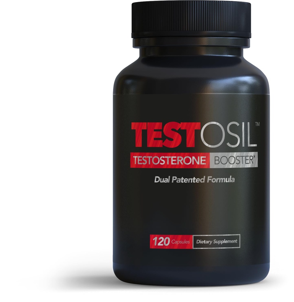 Ledande Edge Health Testosil - Testosteron Supplement för Män - 120 Testosteron Booster Capsules med Ashwagandha, Fenugreek & D-Aspartic Acid - för energi, muskelhälsa och Vitalitet Support