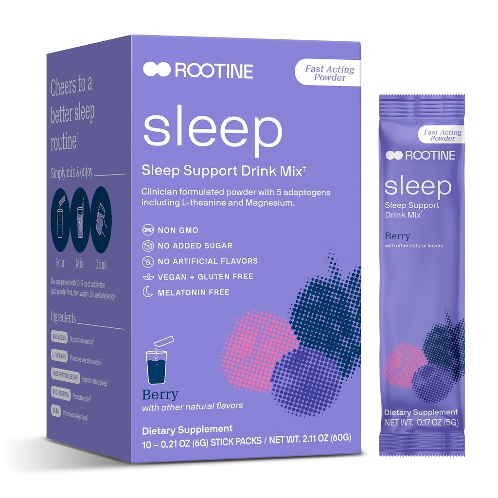 Sleep Supplement, Melatonin-Free Magnesium Calm Powder, GABA, L-Theanine, Myo-inositol, Calm Sleep Drink Mix för att hjälpa Relax, Sleep Powder, Magnesium Powder för sömn, Super Calm Drink Mix 10pk