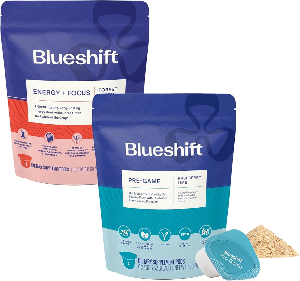 Blueshift Energy + Focus 14 Pack och Pre-Game 14 Pack Bundle