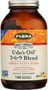 Flora Udos olja 3-6-9 Blend - Innehåller organisk kokosnöt, linfröolja och mer - 180 vegetariska mjukglar