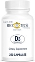 Bio-Tech Pharmacal Vitamin D3 (D3 1k IU, 250 greve)
